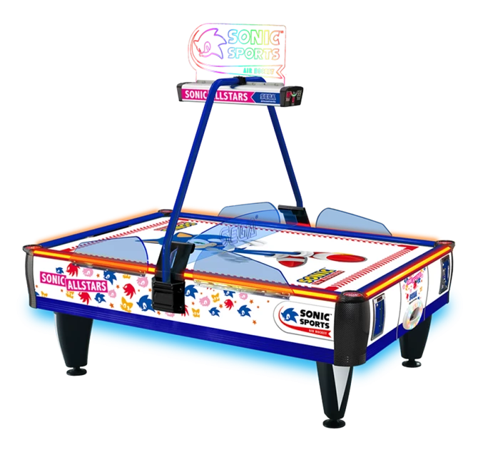 MS0286 SEGA SONIC 4 PLAYER AIR HOCKEY WITH LED